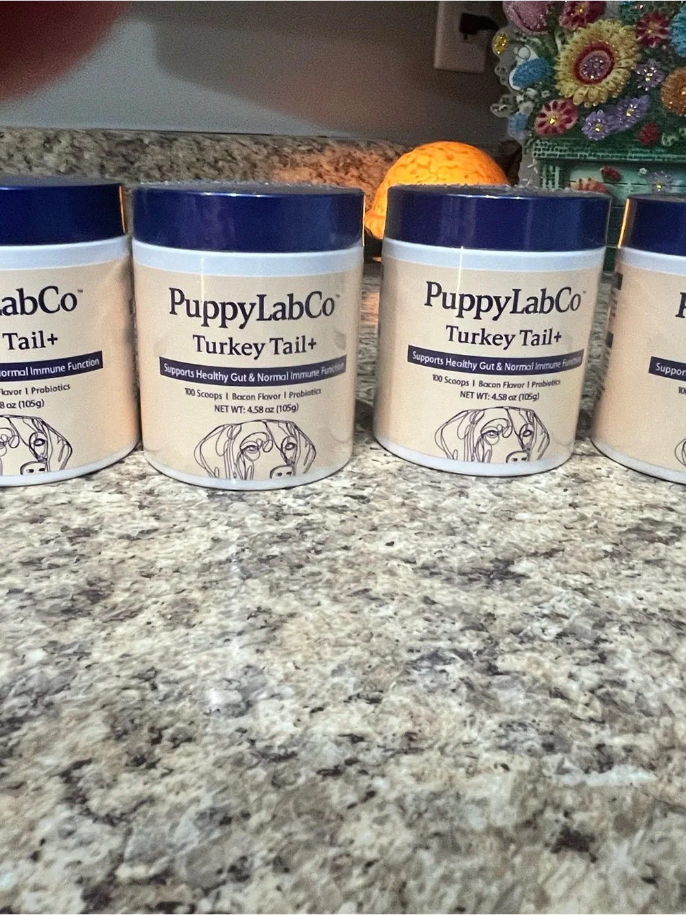 4 cans, Turkey Tail+ Probiotic Powder
